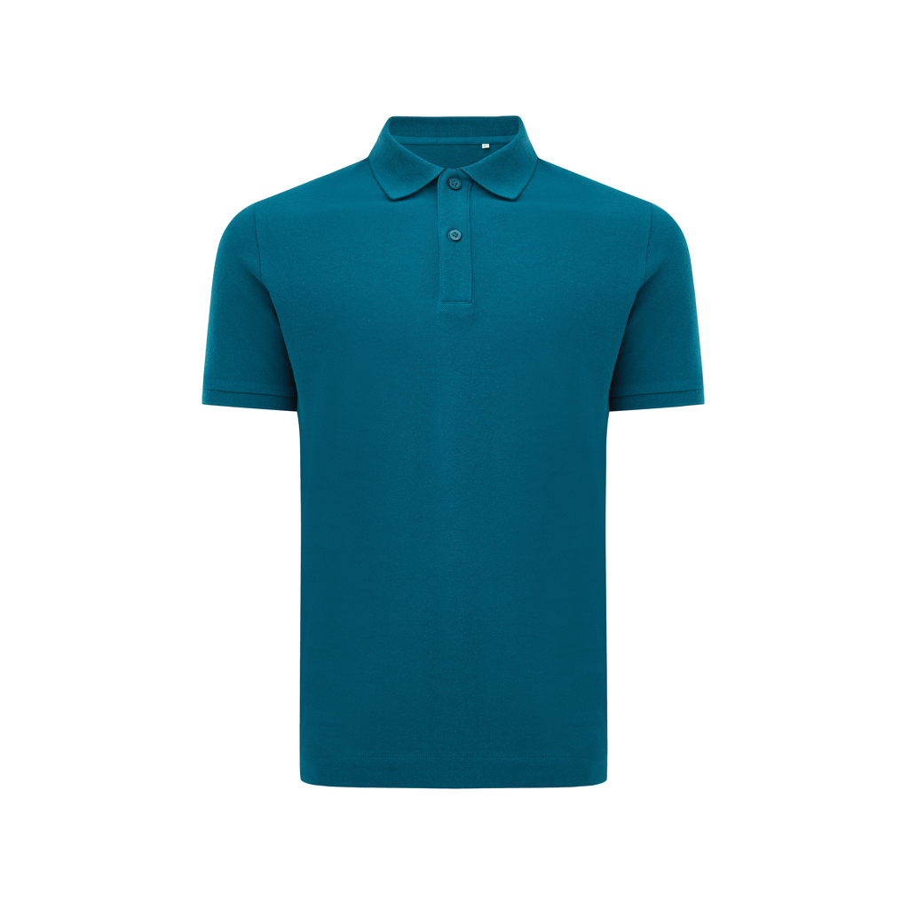 Polo en coton recyclé personnalisable 220g Iqoniq Yosemite dark teal